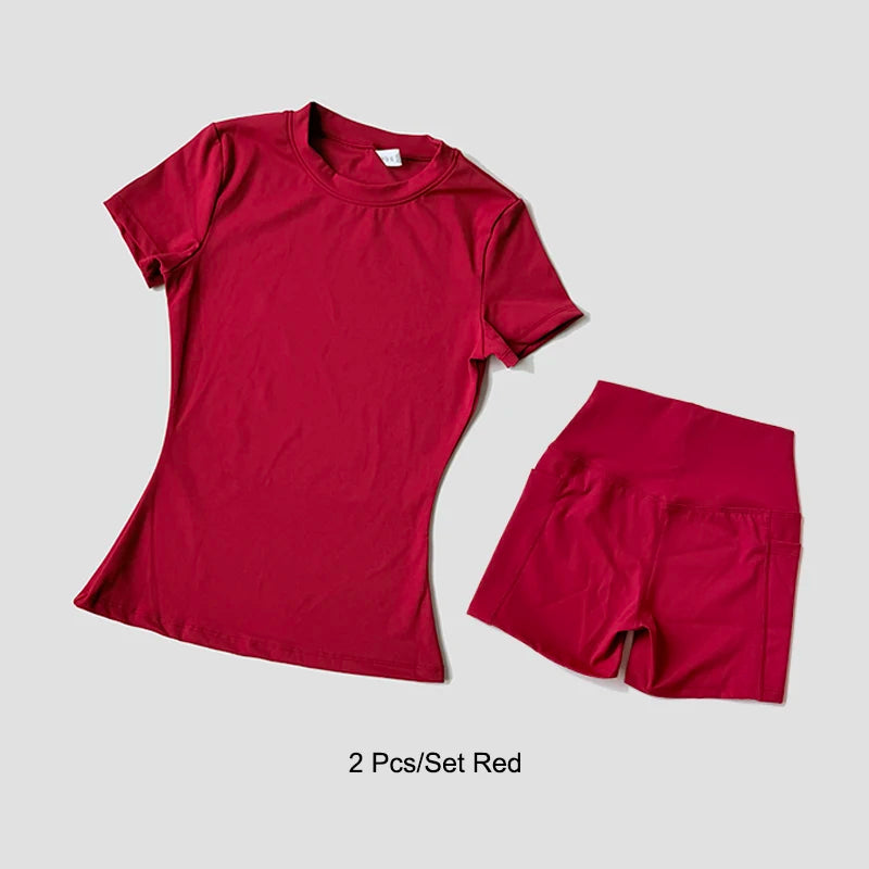 Conjunto Deportivo Top y Shorts de Tiro Alto – imagen 21