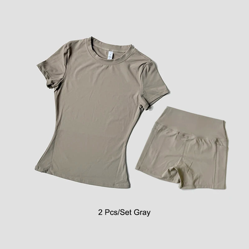 Conjunto Deportivo Top y Shorts de Tiro Alto – imagen 9