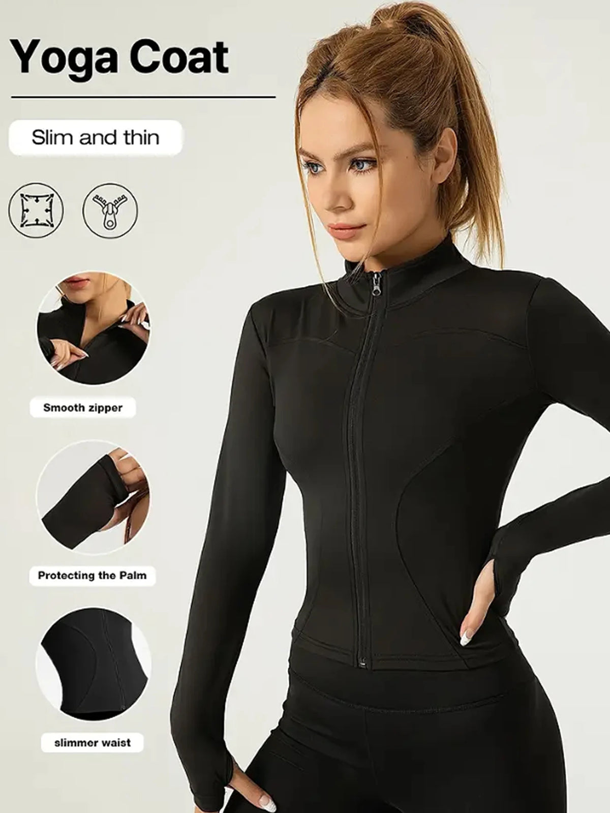 Chaqueta Deportiva de Cuello Alto con Protección Solar – imagen 6