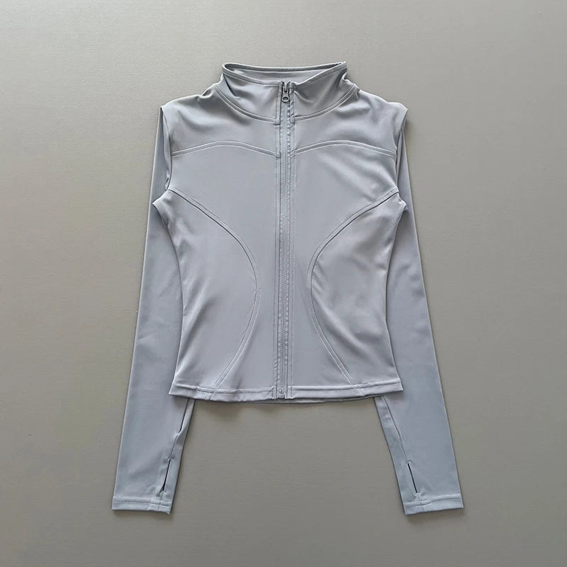 Chaqueta Deportiva Entallada de Cuello Alto para Mujer – imagen 9