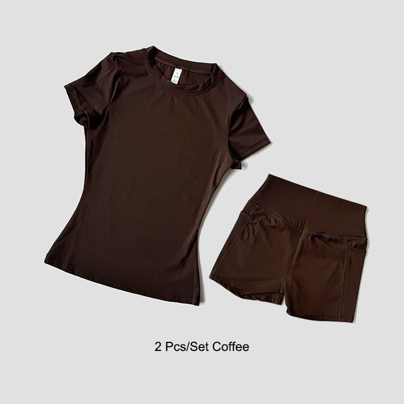 Conjunto Deportivo Top y Shorts de Tiro Alto – imagen 7