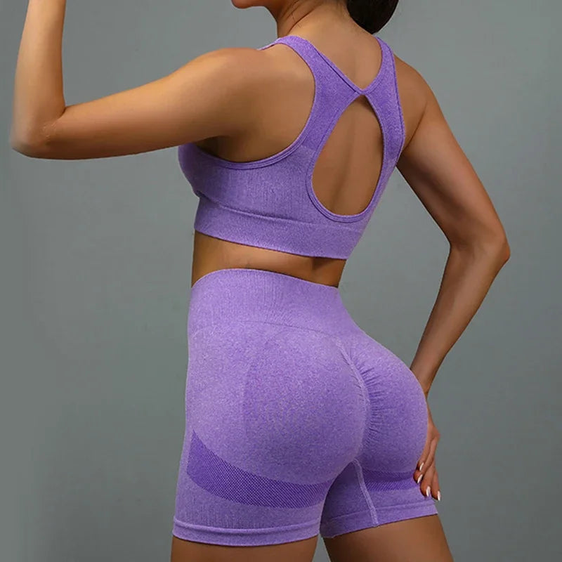 Conjunto Deportivo de 2 Piezas: Top Espalda Descubierta y Shorts – imagen 5