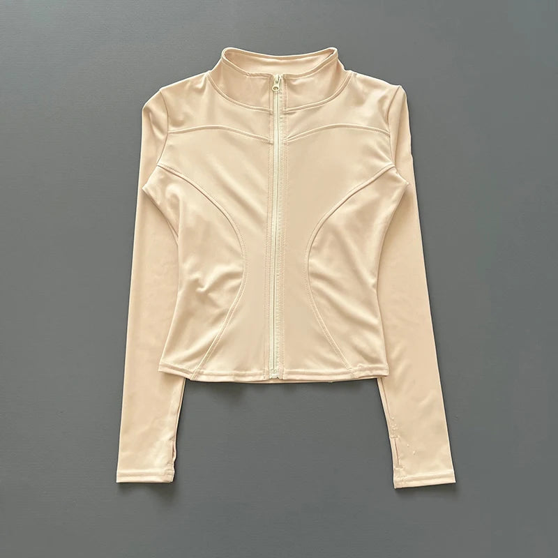 Chaqueta Deportiva Entallada de Cuello Alto para Mujer – imagen 15