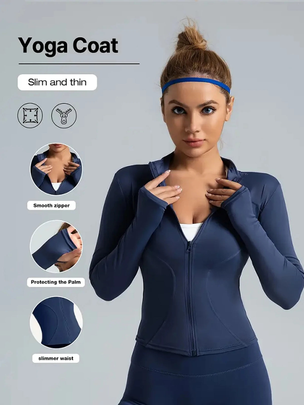 Chaqueta Deportiva de Cuello Alto con Protección Solar – imagen 13