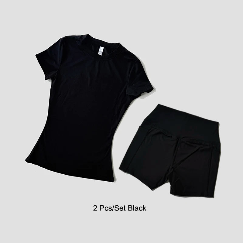 Conjunto Deportivo Top y Shorts de Tiro Alto – imagen 22