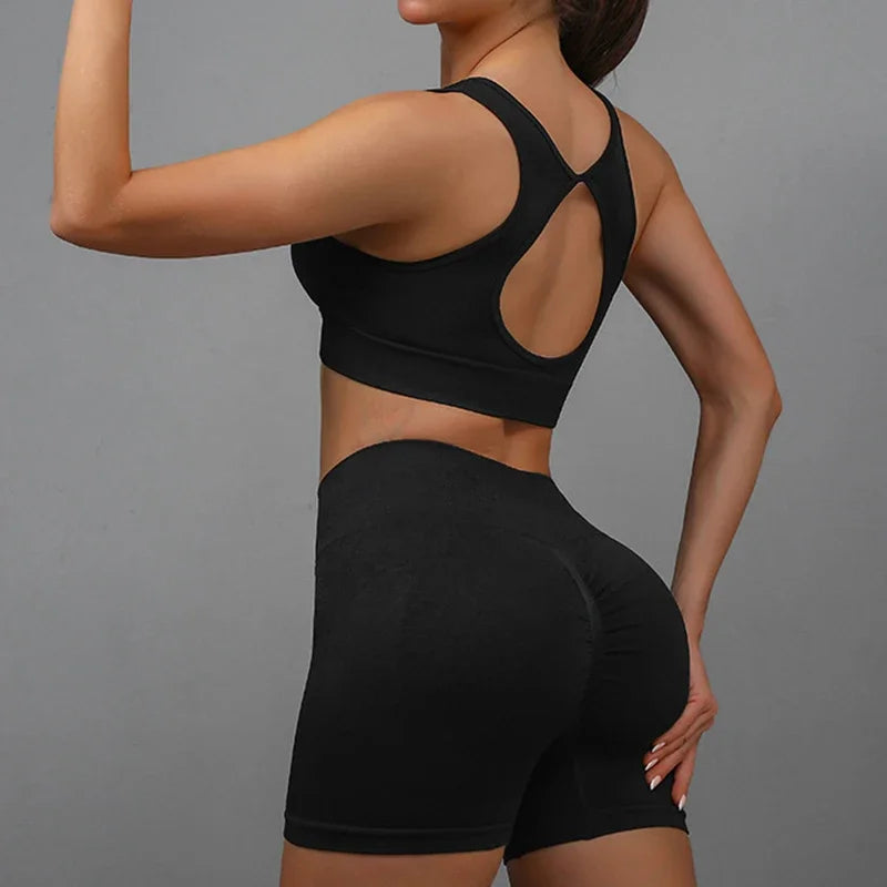 Conjunto Deportivo de 2 Piezas: Top Espalda Descubierta y Shorts – imagen 7