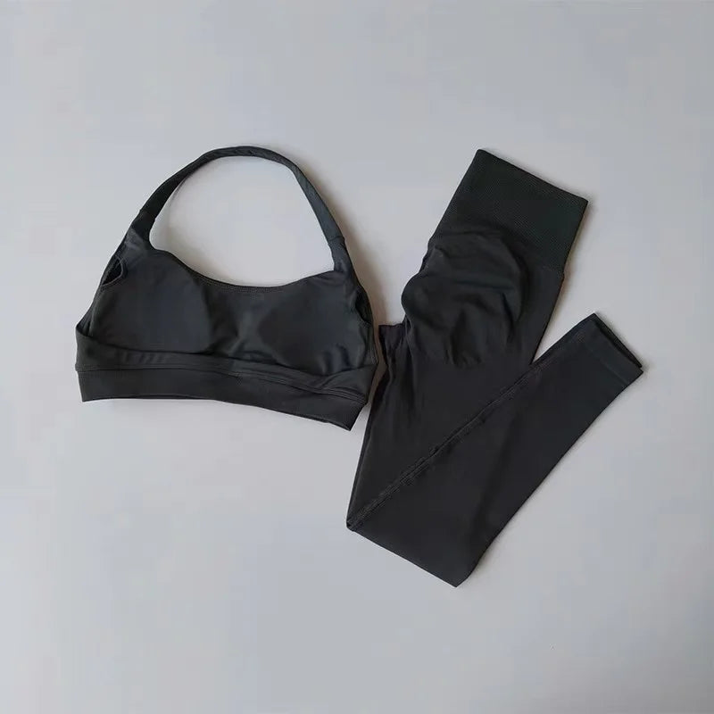 Conjunto Deportivo Sin Costuras Espalda Descubierta – imagen 16