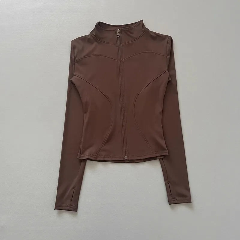 Chaqueta Deportiva Entallada de Cuello Alto para Mujer – imagen 5
