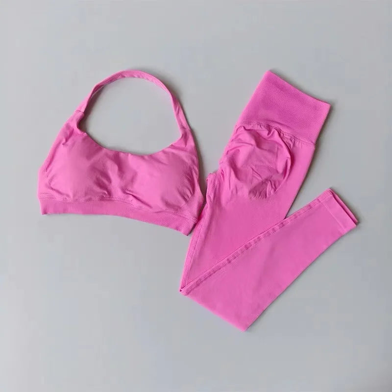 Conjunto Deportivo Sin Costuras Espalda Descubierta – imagen 7