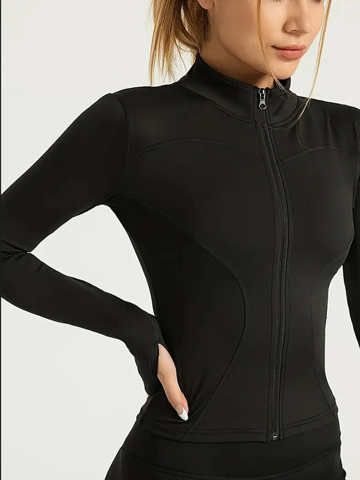 Chaqueta Deportiva de Cuello Alto con Protección Solar – imagen 8