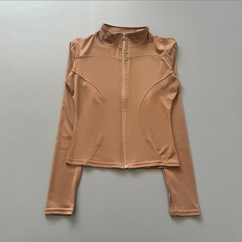 Chaqueta Deportiva Entallada de Cuello Alto para Mujer – imagen 16
