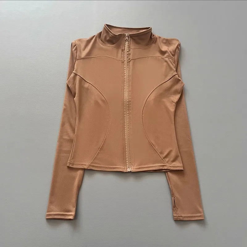 Chaqueta Deportiva Entallada de Cuello Alto para Mujer – imagen 4