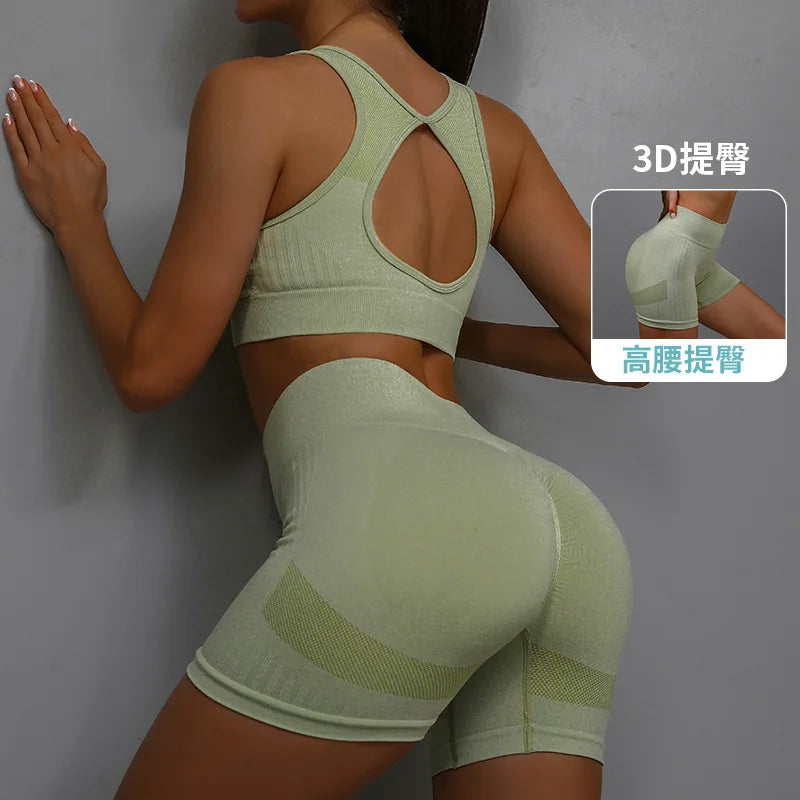 Conjunto Deportivo de 2 Piezas: Top Espalda Descubierta y Shorts – imagen 13