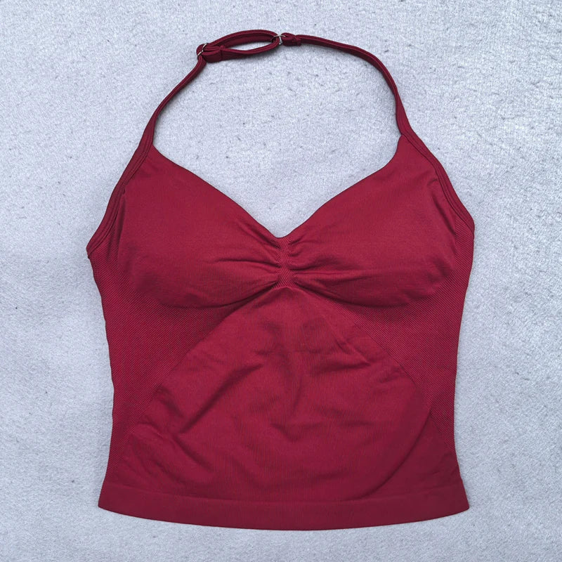Conjunto Deportivo Halter Acolchado con Shorts Scrunch – imagen 16