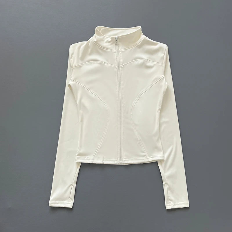 Chaqueta Deportiva Entallada de Cuello Alto para Mujer – imagen 7