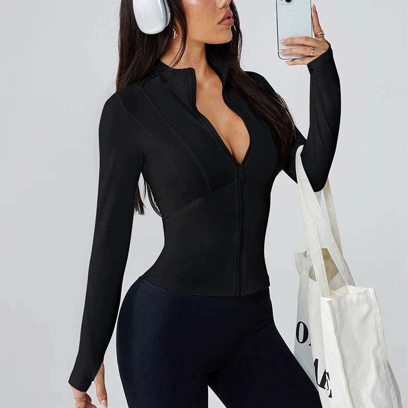 Chaqueta Deportiva con Protección Solar y Cuello Alto – imagen 11