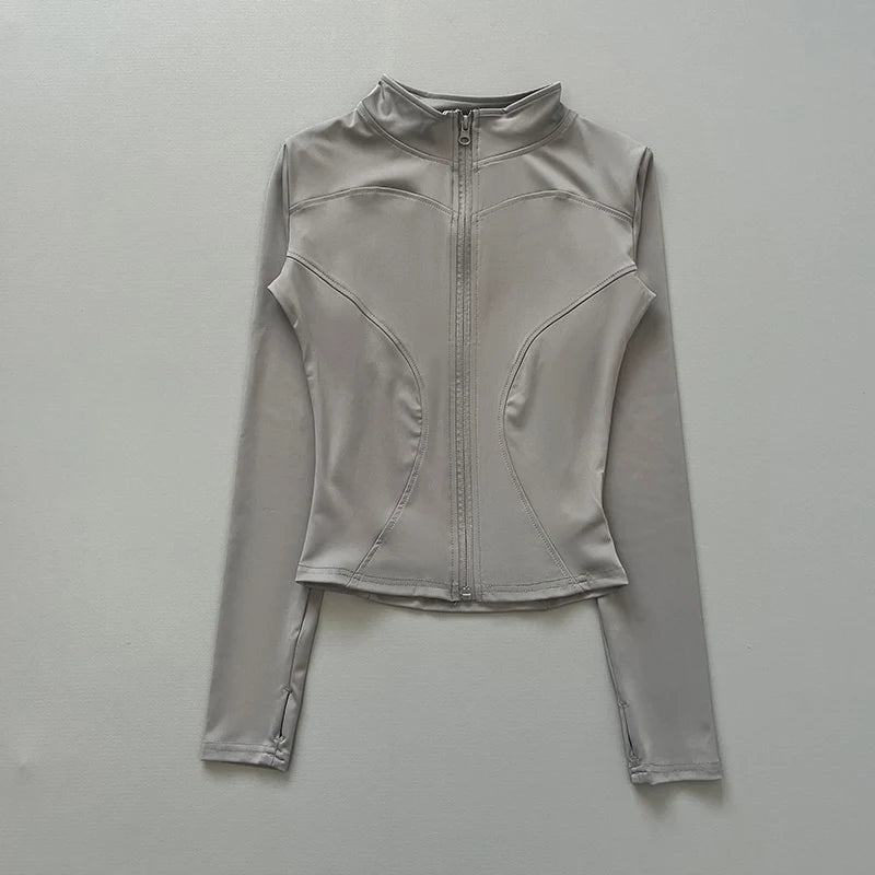 Chaqueta Deportiva Entallada de Cuello Alto para Mujer – imagen 11