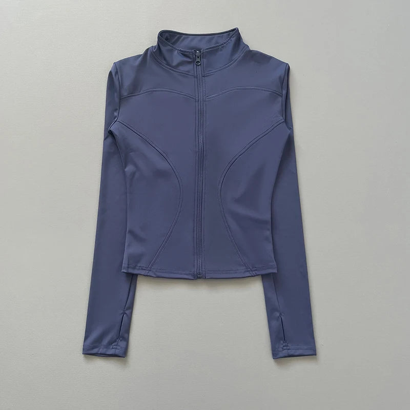 Chaqueta Deportiva Entallada de Cuello Alto para Mujer – imagen 8
