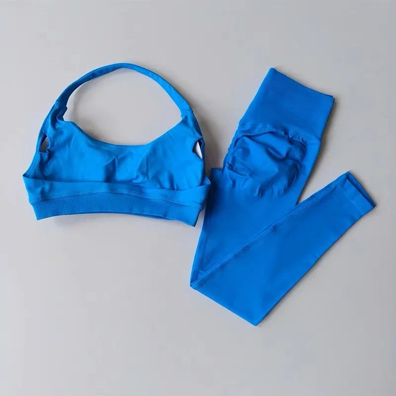 Conjunto Deportivo Sin Costuras Espalda Descubierta – imagen 11
