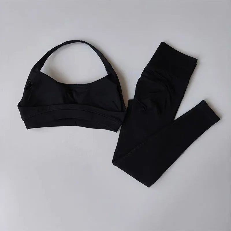 Conjunto Deportivo Sin Costuras Espalda Descubierta – imagen 9