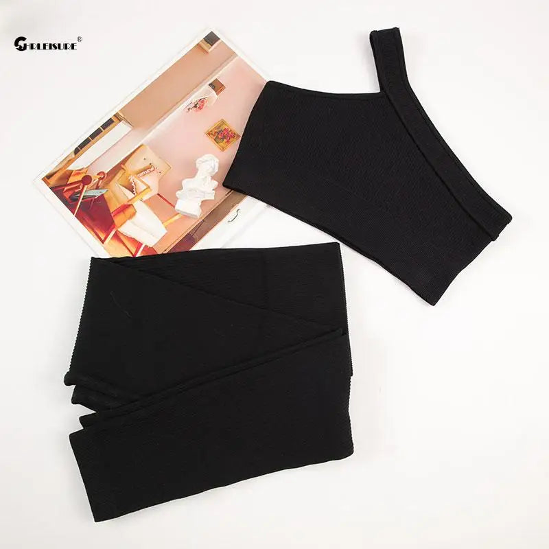 Conjunto Deportivo Acanalado: Top y Leggings – imagen 7