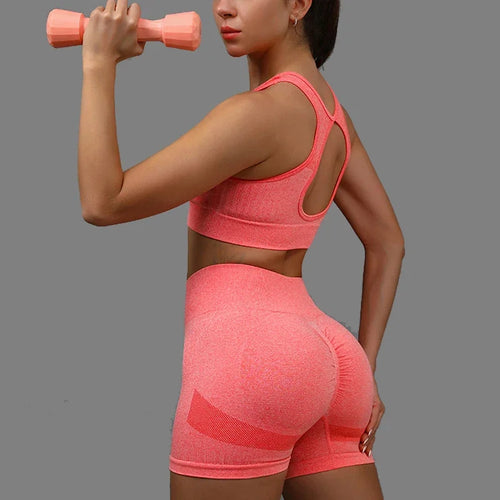 Conjunto Deportivo de 2 Piezas: Top Espalda Descubierta y Shorts – imagen 2