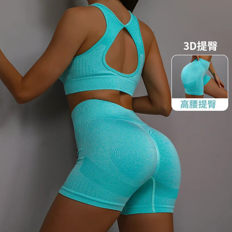 Conjunto Deportivo de 2 Piezas: Top Espalda Descubierta y Shorts – imagen 12